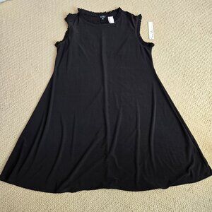 Nicole Miller New York Black Ruffle Trim Dress Plus Size 2X NWT
